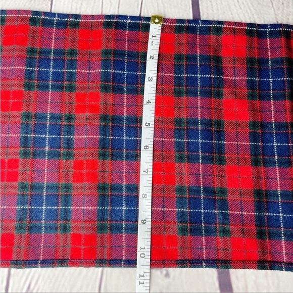 Vintage 1960’s Pendleton Wool Scarf Tartan Plaid Red Blue Green - Picture 5 of 10